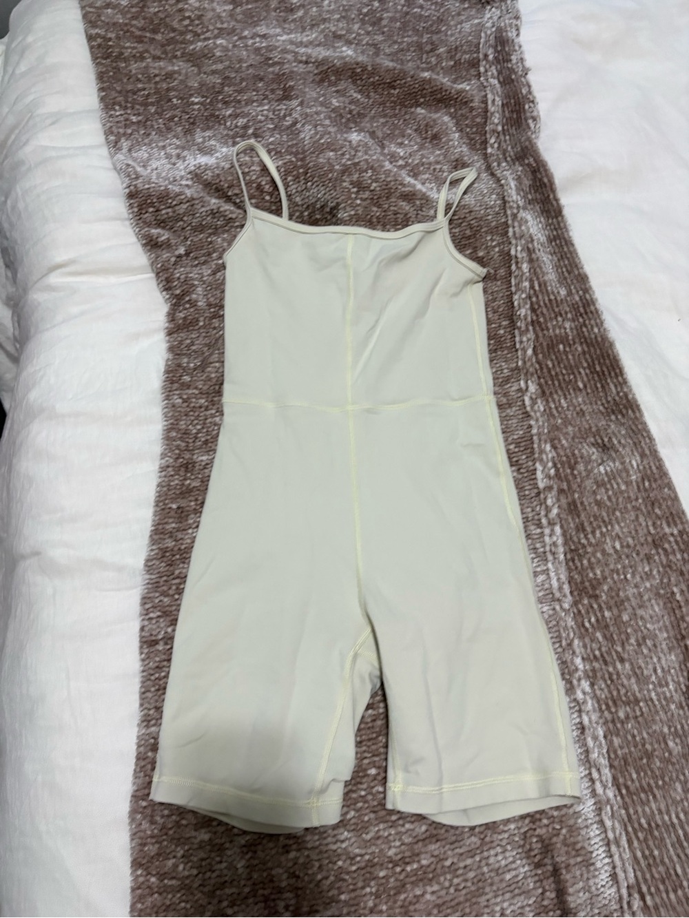 Aritzia Wilfred One-Piece Romper in butter yellow